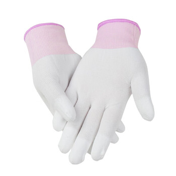 安美尚（ams）A551 PU涂指手套尼龙防护耐磨透气定做 1双 S码