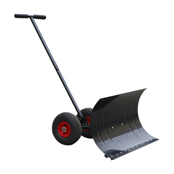 兰诗（LAUTEE）LK4002 推雪铲手推式雪板轮式铲雪器清雪工具双杆 推板尺寸 74*42厘米