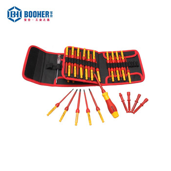宝合(BOOHER)98件套VDE绝缘拉杆箱综合工具组套 0200403 铬钒钢