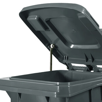 益美得 新国标脚踏分类垃圾桶户外大号环卫垃圾桶 脚踏120L灰色（其他垃圾）