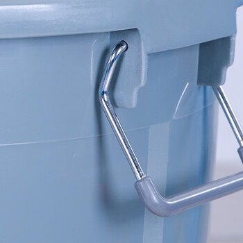 庄太太【黑色160L】大垃圾桶大号黑色户外环卫厨房无盖带盖圆形灰色商用塑料特大号桶