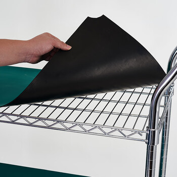 川井（WELLAND)手推车 三层工业网层线网镀铬周转车 电子车间物料转运车带胶垫 承重250kg 90*45*109cm