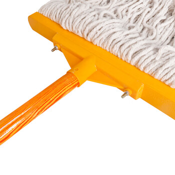 庄太太 白色螺纹杆10cm 棉线拖把老式宽头线吸水墩布工厂物业地拖ZTT-9107