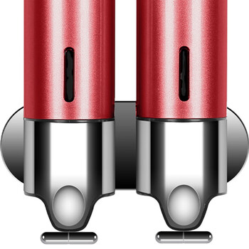 莫顿（MODUN） 皂液器壁挂挂壁皂液器洗手器洗手瓶皂液盒浴液盒 M-8009宝马红双头
