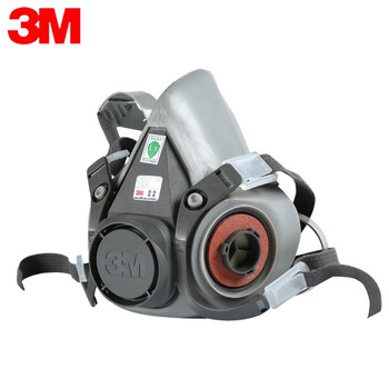 3M 6200半面罩 防护面罩 有机气体喷漆焊接农药 不含滤棉和滤毒盒 中号 1个 定做