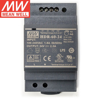 明纬（MEANWELL）HDR-60-24 导轨安装开关电源 明纬电源 2.5A 24V