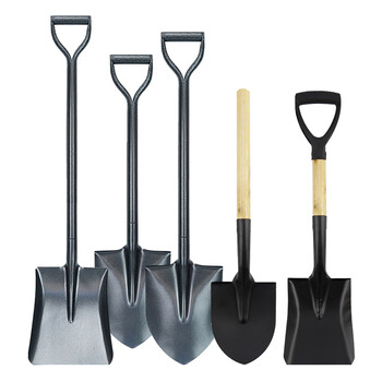 兰诗（LAUTEE）WY4109 一体式全钢锹铁锨农用锰钢锹尖锹园林工具 80cm一体全钢平锹