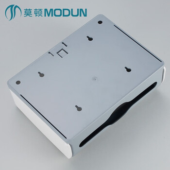 莫顿（MODUN） 免打孔卫生间塑料纸巾盒卫生抽纸盒厕所纸巾架 M-5823白色抽纸盒+免钉螺丝