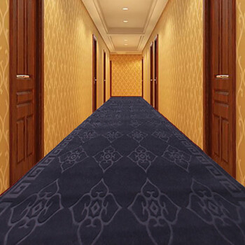 雅的 压花过道地毯酒店大堂走廊地毯丙纶防滑地毯 除尘地毯 灰色 2.0米宽 /米  
