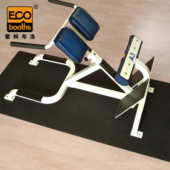 爱柯部落 健身房橡胶垫 跑步机隔音垫减震抗震地胶垫1.25m×1.8m×6mm运动器材抗压地板垫 黑色 可定制110272