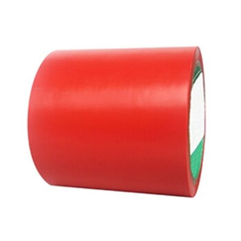 筑采 ZHUCAI 警示胶带贴地标胶带警示线安全地面标识斑马线胶带小无痕黑黄红10cm18m 红色1个