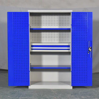 JN JIENBANGONG 工具柜 带锁储物柜铁皮柜车间多层抽屉柜重型工具架多功能柜子 暗一斗带网 套色