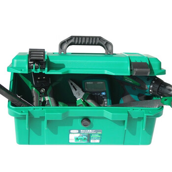 老A LAOA LA118017 多功能防水安全工具箱 带隔层维修塑料箱加厚收纳箱大号五金工具箱 17英寸