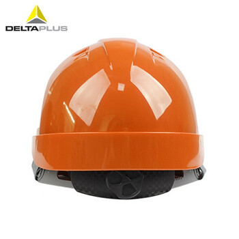 代尔塔（Deltaplus）102106 ABS安全帽经典M型防冲击透气 一键式后箍调节 橙色 1顶