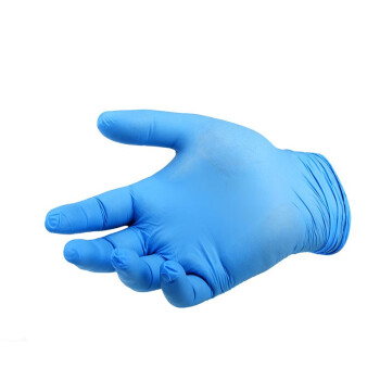 安思尔ANSELL 10-154一次性蓝色丁腈手套舒适型清洁维修护理美容美发食品餐饮加工定做1盒25双L#