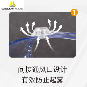 代尔塔(Deltaplus)101146 防尘护目镜 全密封打磨防烟飞溅工业粉尘 定做 1付