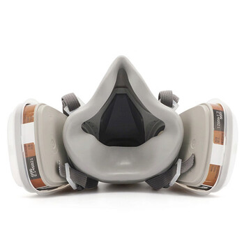 普达 防毒面具 防有机气体(苯氯气/化合物等)面具+P-A-1滤毒盒+KN95滤棉+压盖7件套 FD410