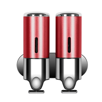 莫顿（MODUN） 皂液器壁挂挂壁皂液器洗手器洗手瓶皂液盒浴液盒 M-8009宝马红双头