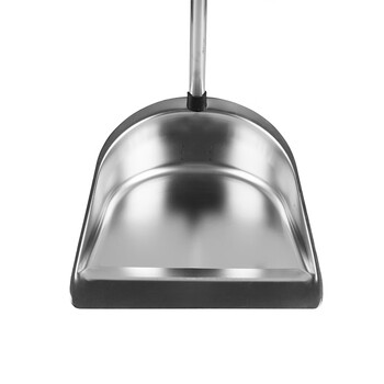 庄太太【不锈钢弯头圆形】加厚不锈钢簸箕单个垃圾铲畚斗撮箕畚箕户外庭院环卫撮子工厂