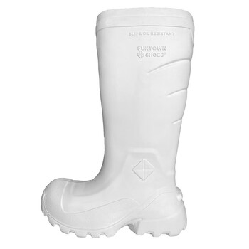 范特仕 Funtownshoes 5001 防砸防滑鞋底安全靴 中筒专业防护靴 白色 定做 1双 39码