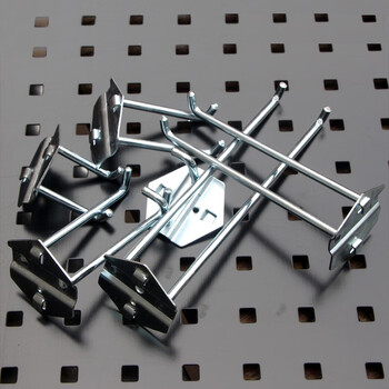 万尊方孔挂钩工具柜洞洞板工具挂板配套单斜挂钩75mm 5只装