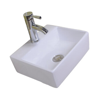 立新求精 挂墙式洗手盆陶瓷面盆洗漱盆34cm白方盆+螺丝（定制）