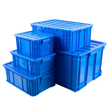 海斯迪克 HKCL-450 塑料零件盒 五金工具盒平口物料元件盒 长方形周转箱蓝色 Y4周转箱