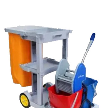 超宝（CHAOBAO）D-11-1C 多用途清洁手推车 灰色 物业多功能清洁服务工具手推车 保洁车