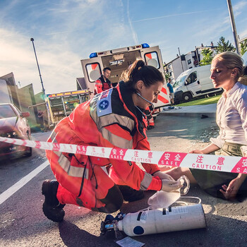 趣行 警戒线 注意安全隔离警示线约50米 PP材质 高清基础款 红白色警示带交通工程警告分割带