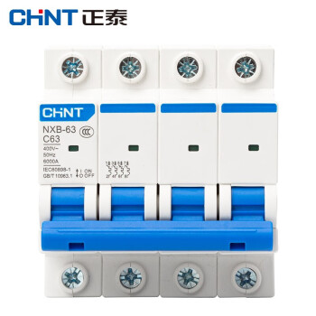 正泰(chnt 家用空气开关 过载空气开关 小型断路器 4p 63a