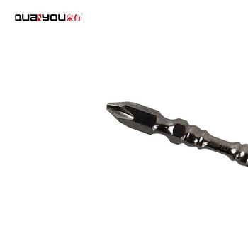 泉有(quanyou)起子头双头十字电动螺丝刀批头 手电钻风批头起子头QY-65X(10支装)65mm