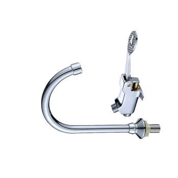 星期十 小阀体+出水龙头 铜医院用脚踏式水龙头 食品工厂洗手盆实验室脚踩水龙头开关定制