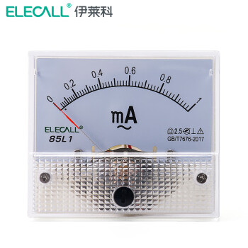 伊莱科(ELECALL)85L1指针式交流电流表 白色 1A