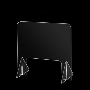 京酷KINKOCCL防飞沫挡板隔离板餐桌透明分隔板食堂用餐防护挡板 长240宽80高60cm八人位