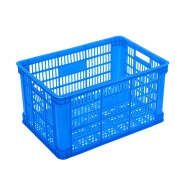箱大王 Xlj-05 加厚蓝色塑料筐 快递水果蔬菜批发货筐 575-350筐 外600*420*360