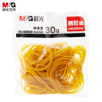 【国货之光】晨光(M&G)文具30g办公耐用乳胶圈/橡胶圈/牛皮筋 高弹力橡皮筋 财务用品 办公用品 ASC99332