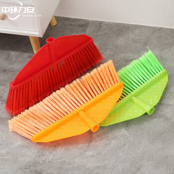 中环力安 红色替换头 塑料地板软毛扫帚头室外粗丝学校环卫户外扫把头