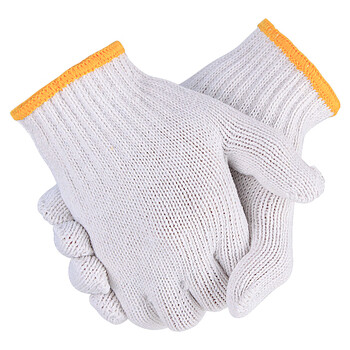 成楷科技 CKS-MS600*20棉线白手套 棉纱手套20双劳保手套 白色线手套20双