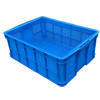箱大王 Xlj-05 加厚蓝色塑料筐 快递水果蔬菜批发货筐 575-350筐 外600*420*360