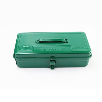 老A LAOA 加厚铁皮箱维修五金工具箱车载收纳箱储存箱无隔层14英寸LA113014（350*180*105）