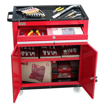 老A LAOA LA111806喷塑红色单抽双开门工具推车790*380*650mm
