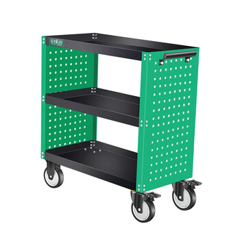 老A LAOA LA120103喷塑绿色三层挂板工具推车755*395*835mm