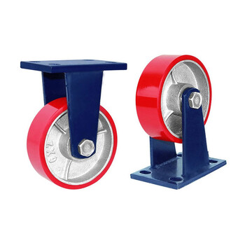 冰禹 BYlj-139 超重型聚氨酯脚轮 工业脚轮 手推车轻音轮子 万向轮 8寸(载重1000KG)