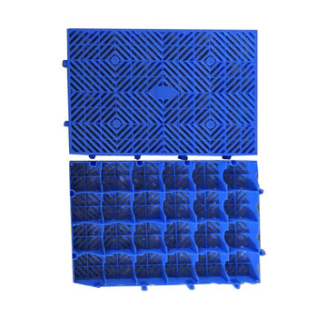 JN JIENBANGONG塑料托盘仓库垫板塑胶卡板网格栈板菱形孔蓝100*60*5cm