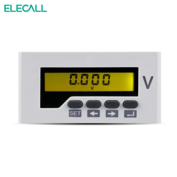 伊莱科(ELECALL)智能数显单相交流电压表ELE-AV51/5Y液晶交流电压表 白色 ELE-AV51-1D AC450V+4-20mA输出 7 