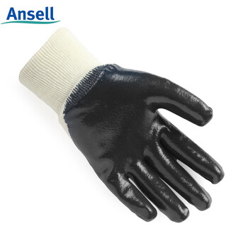 ANSELL安思尔 经济款丁腈橡胶涂层耐磨耐油手套定做48-501 9码 12付/打 交期5-7天