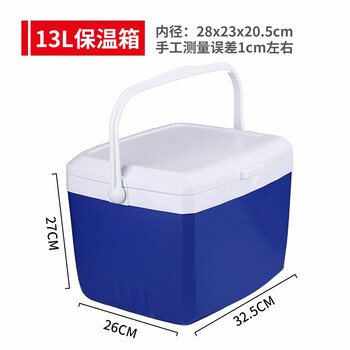 盛富永 车载保温箱冷藏箱 13升 户外便携保温箱 冷热两用 13L 蓝色