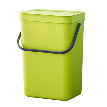 兰诗（LAUTEE）FH-1238 挂壁式垃圾桶  带盖小号厨余垃圾桶 12L-白色