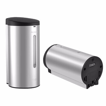 艾克（AIKE）AK1205 不锈钢卫生间洗手器免接触皂液盒 冰丝银