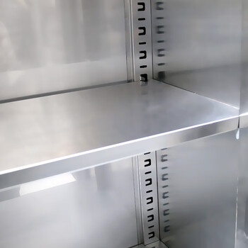 京顿JINGDUN 201不锈钢文件柜办公资料柜档案柜不锈钢财务凭证票据带锁玻璃储物柜 201通双节